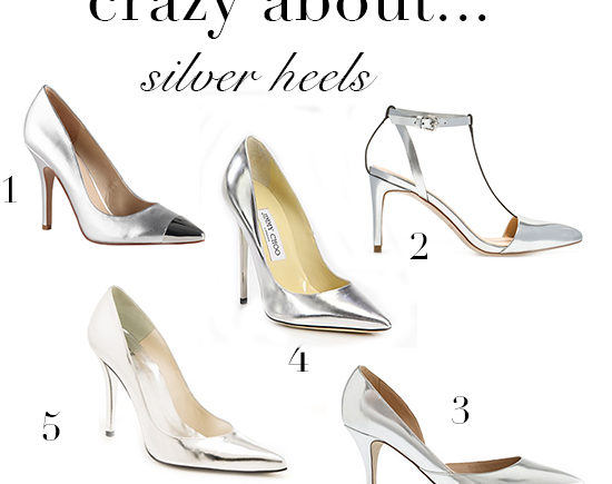 j crew silver heels