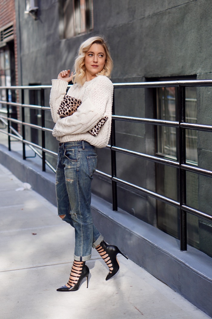 chenille sweater outfit